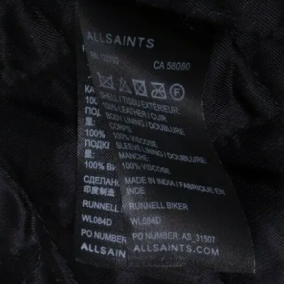 All Saints Leather Jacket - Picture 6 of 8